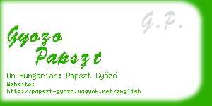 gyozo papszt business card